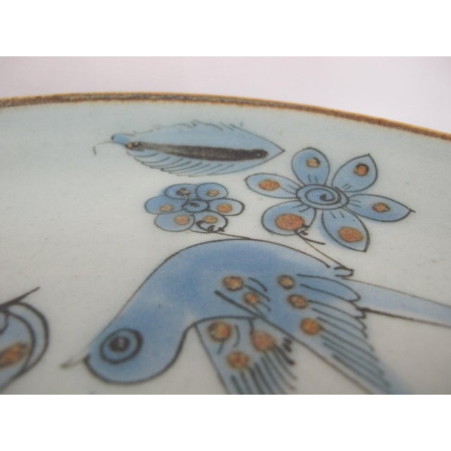 Mexican Ken Edwards El Palomar Blue Bird Mexico Folk Art 11 3/4" Pottery Charger Plate For Sale - Image 3 of 8