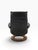 Ekornes ASA Ekornes Stressless Recliner & Ottoman Black Leather With Teak Ring Base C. 1970s For Sale - Image 4 of 5