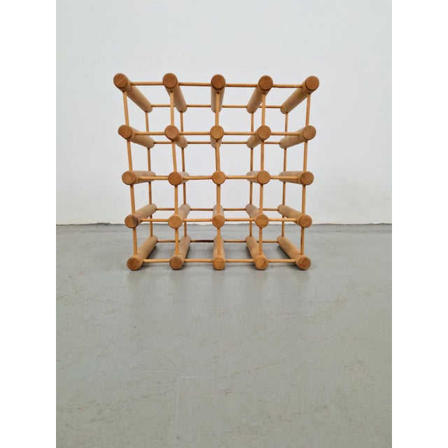 Brown Vintage Wine Rack attributed to Richard Nissen for Langaa, Denmark, 1960s For Sale - Image 8 of 8