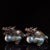 This is a matching pair of cloisonné enamel figurines in the form of dragon-turtles (Bixi), featuring intricate high-...