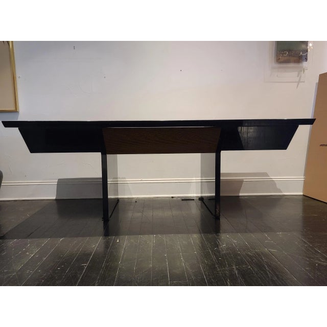 1980s Italian Laquer / Zebrawood Desk by Giovanni Offredi for Saporiti For Sale - Image 5 of 11