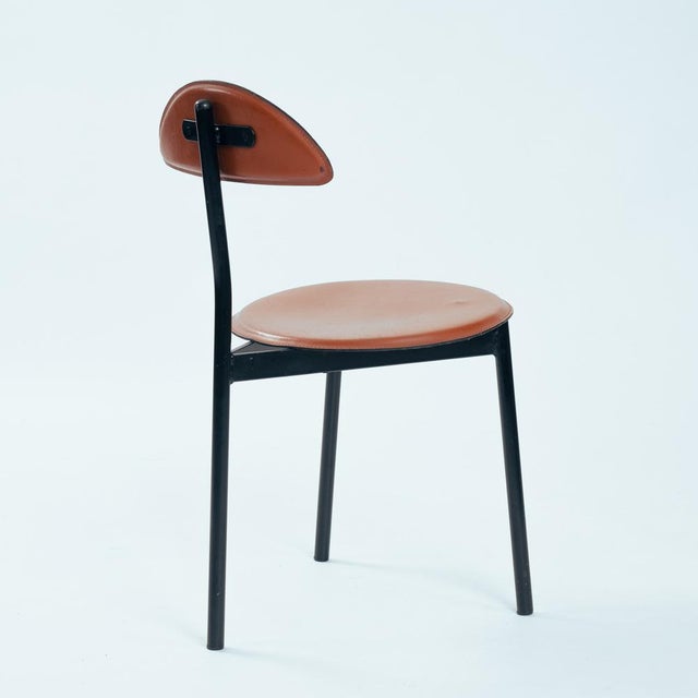 Leather Tripod Chairs from Linea Veam, Italy, 1980s, Set of 6 For Sale - Image 6 of 18