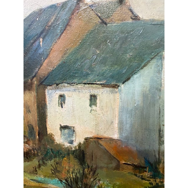 Paint Vintage English Oil on Board For Sale - Image 7 of 7