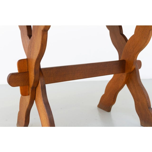 Small Danish Farmhouse Oak Table in the style of Kjærnulf Style, 1960s For Sale - Image 14 of 18