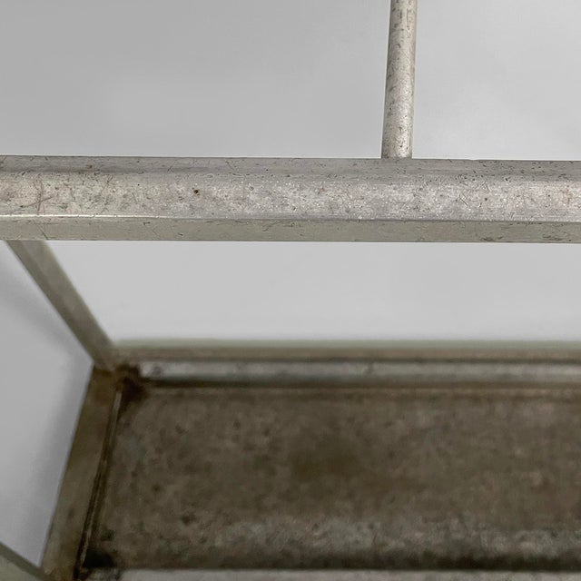 Gray Mid-Century Modern Italian Umbrella Stand in Iron and Aluminum, 1950s For Sale - Image 8 of 14