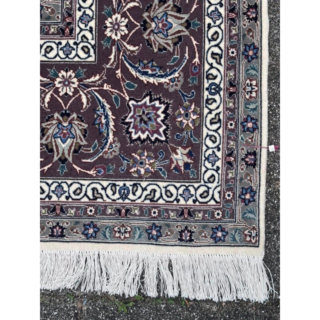 Vintage Tabriz with Silk Rug, 1980s For Sale - Image 3 of 6