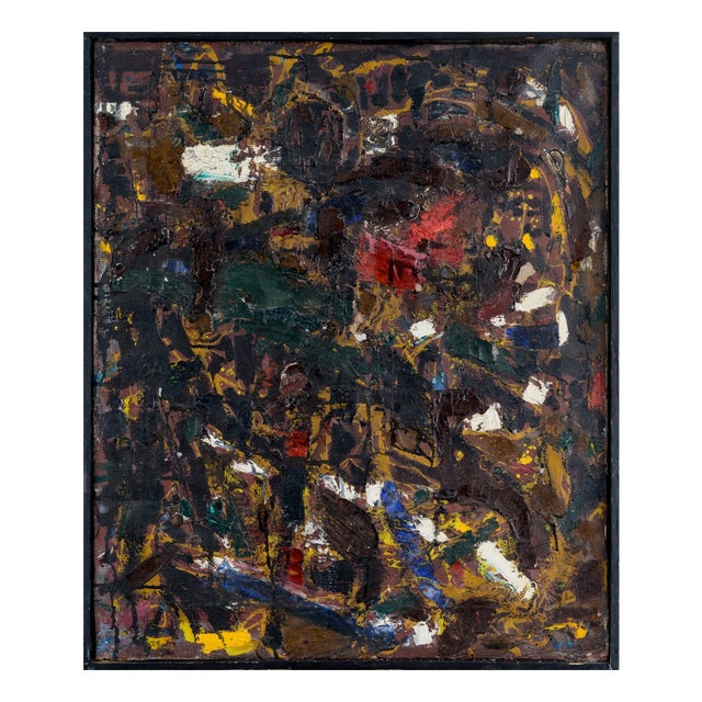 Roland Alexander, Abstract Expressionist Composition, 1950s-1960s, Oil on Canvas For Sale