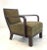 2010s Mid-Century Modern Style Olive Green Chennile Lounge Chair For Sale - Image 5 of 5
