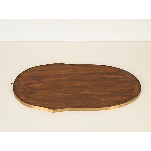 Metal Italian Organic Brass Mirror attributed to Gio Ponti, Italy, 1950s For Sale - Image 7 of 13