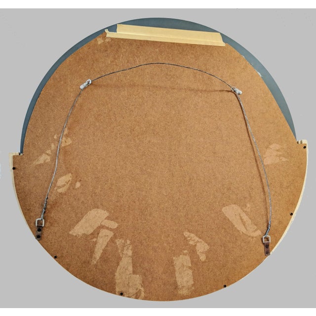 Wood Maitland Smith Style Tessellated Stone & Brass Wall Mirror For Sale - Image 7 of 9