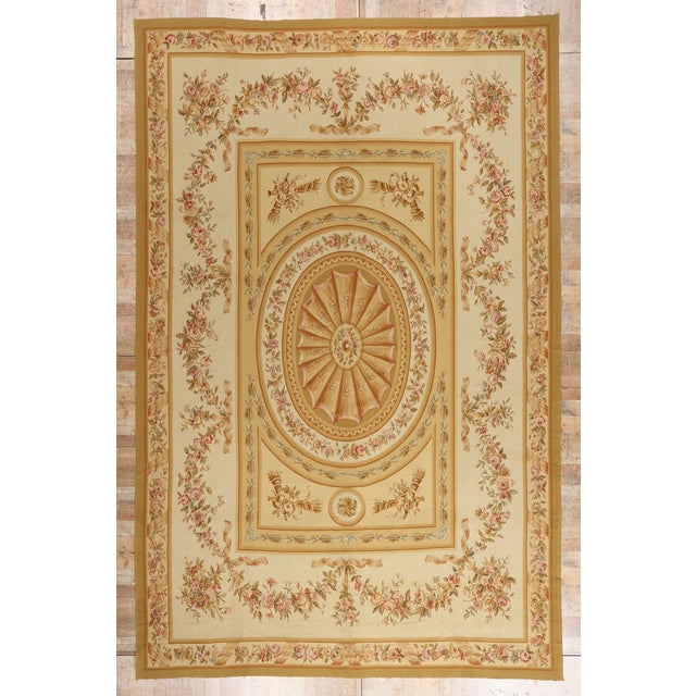 Vintage Chinese Aubusson Rug, 11'05 X 17'09 For Sale - Image 10 of 10
