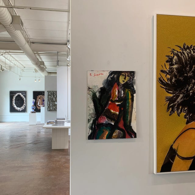 Paper Contemporary Abstract Figurative Mixed-Media Painting on Paper by Phil Saxon For Sale - Image 7 of 10