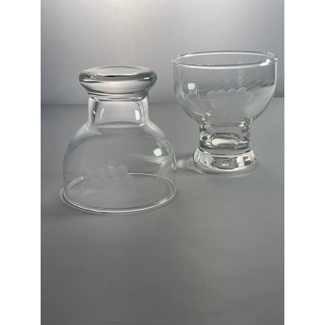 1950s Vintage 1950s Javit Etched Wheat Juice Glasses- Set of 6 For Sale - Image 5 of 8