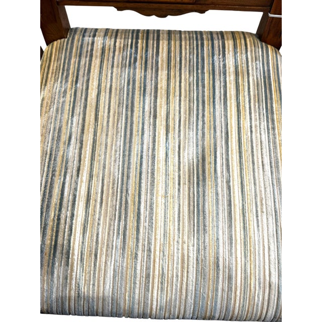Vintage Striped Side Chair For Sale In Los Angeles - Image 6 of 6