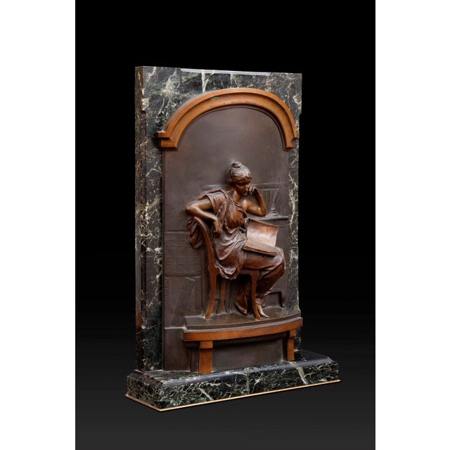 Louis-Ernest Barrias, The Reader, 1890s-1910s, Bronze For Sale - Image 4 of 14