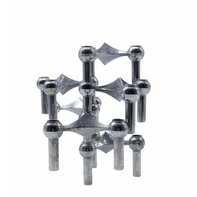 Candlesticks designed by Ceasar Stoffi and Fritz Nagel and manufactured by BMF in West Germany in the 1960s. The modular...