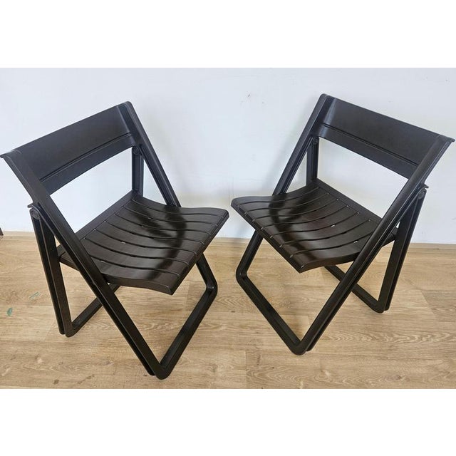 1970s Vintage French Folding Chairs, 1979, Set of 2 For Sale - Image 5 of 14