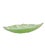 Vintage pressed glass serving bowl in a shell form with a celery green iridescent flash finish. This piece features...
