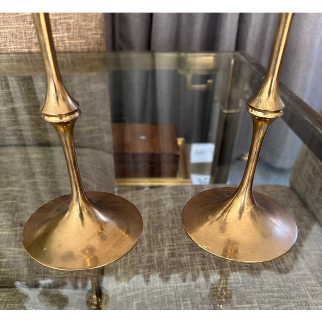 Brass and Glass Hurricane Candles Holders by Bijørn Wiinblad For Sale - Image 14 of 14