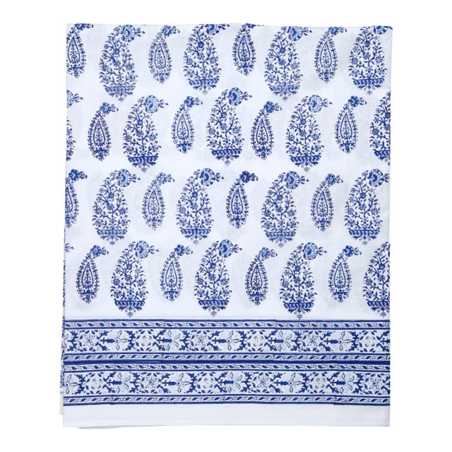 Malabar Multi-Paisley Full Deep Blue Fitted Sheet For Sale