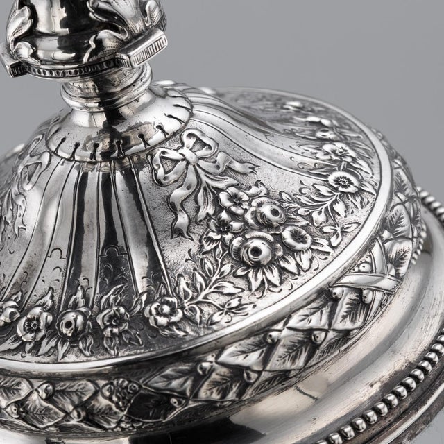 Antique 19th Century German Silver Candlesticks, Hanau, 1870s, Set of 2 For Sale - Image 18 of 18