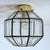 A beautiful set of octagonal glass light flush mounts or wall lights, manufactured by glasshütte limburg in germany during...