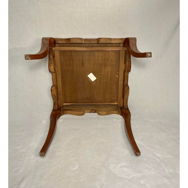 Vintage Italian Patchwork Olive Burlwood Louis XV Style End Table With 1 Drawer For Sale - Image 10 of 12
