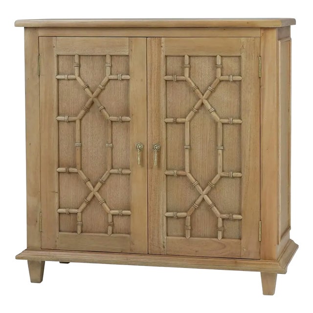 Small Mid Century Cabinet - Fruitwood Finish For Sale