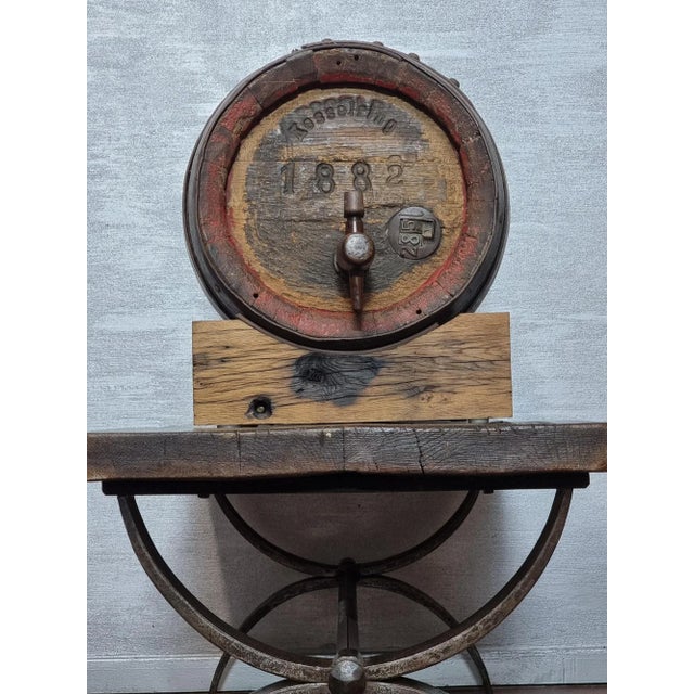 Vintage Oak Wine Barrel For Sale - Image 6 of 12