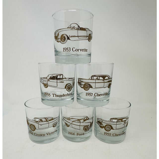 Elevate your home bar with this exceptional set of six (6) vintage "Dusseau Collection" rocks glasses, iconic examples of...