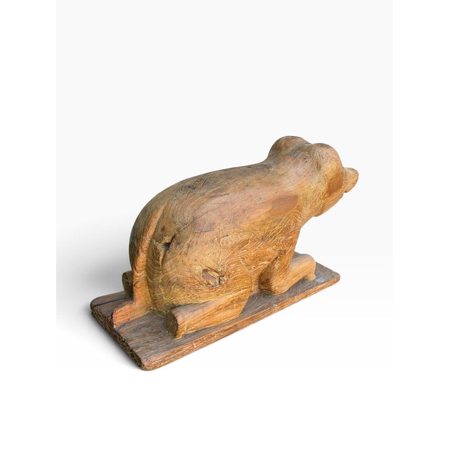 Antique Folk Art Pig Sculpture For Sale In Los Angeles - Image 6 of 6