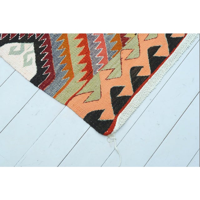 Late 20th Century Vintage Turkish Barak Nomad's Kilim Rug For Sale - Image 5 of 12