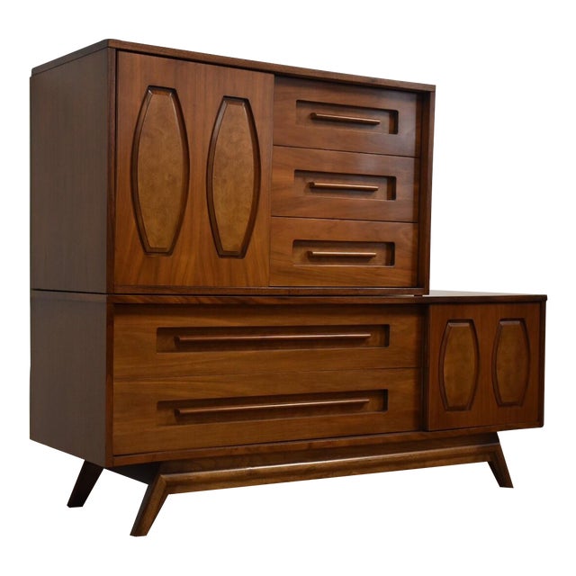 Young Manufacturing MidCentury Walnut Dresser Chairish