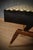 Wood Velvet, Brass and Beech Ottoman in the style of Gio Ponti, 2000s For Sale - Image 7 of 9