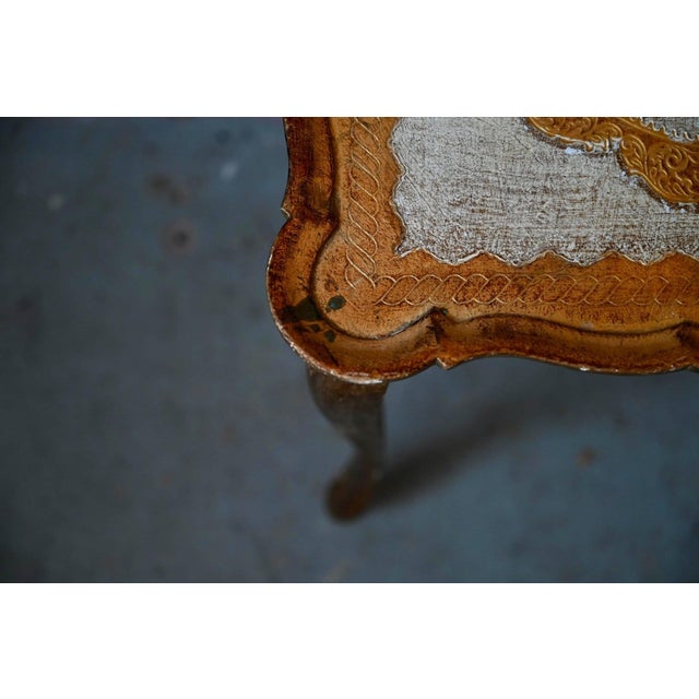 Gold Florentine Baroque Style Gilded Nesting Tables, 1950s, Set of 2 For Sale - Image 8 of 18