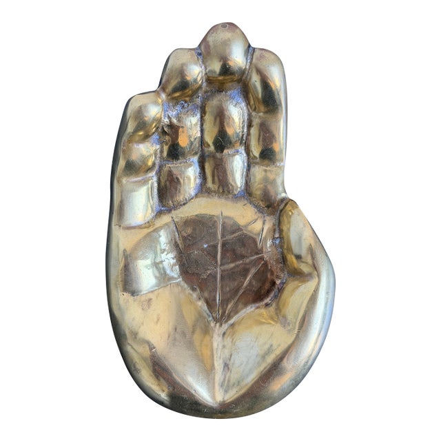 Bronze Modernist Hand Sculpture, Brazil 1990s For Sale