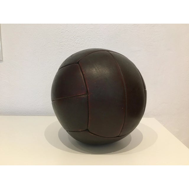 Vintage Leather 3 kg Medicine Ball For Sale - Image 4 of 8