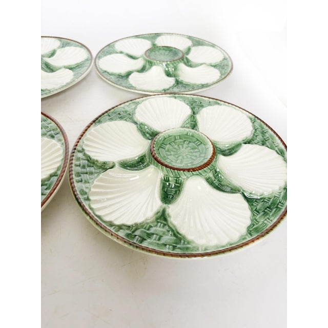 Oyster Plates, France, 1960s, Set of 6 For Sale - Image 6 of 14
