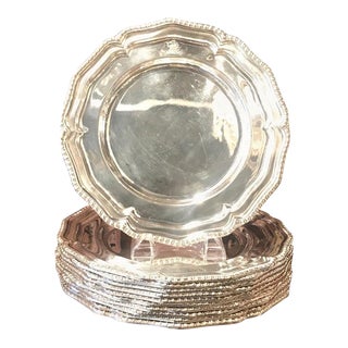 Mid 20th Century English Sheffield Silver Plate Chargers - Set of 10 For Sale