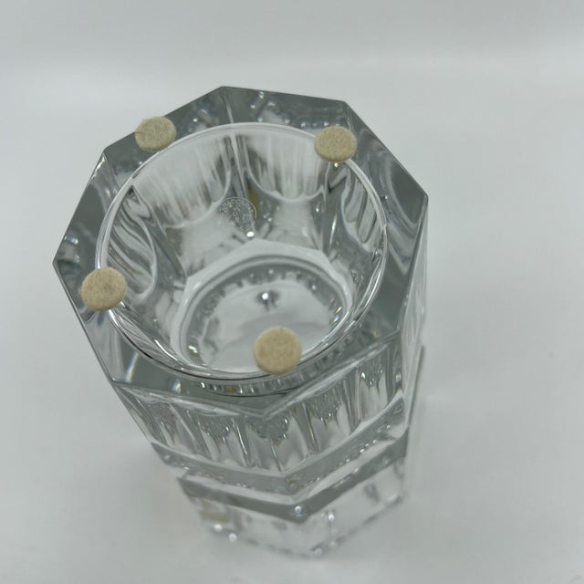 Vintage Baccarat Edith, Heavy Cut Crystal Vase in Original Box For Sale - Image 12 of 14