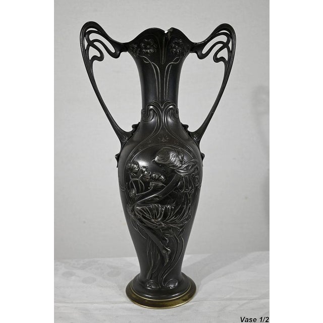 Art Nouveau Vases, 1890s, Set of 2 For Sale - Image 4 of 18