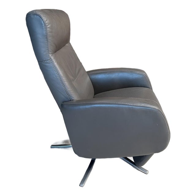 Ergonomic Leather Recliner Made in Norway by I M G Scandinavian Modern For Sale