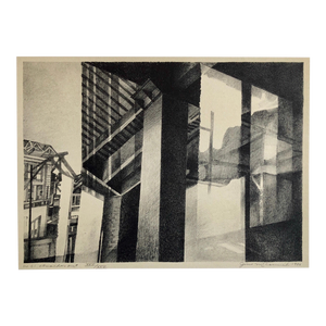 JIm McCormick, Chicago Scene Modernist Architectural Lithograph, Nevada Artist, 1980