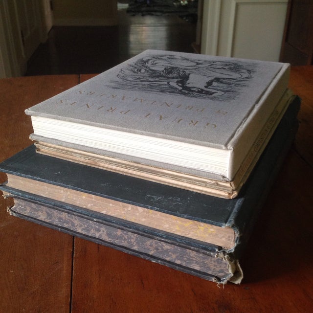 Vintage Oversized Gray Tone Decorative Books Set of 5 Chairish