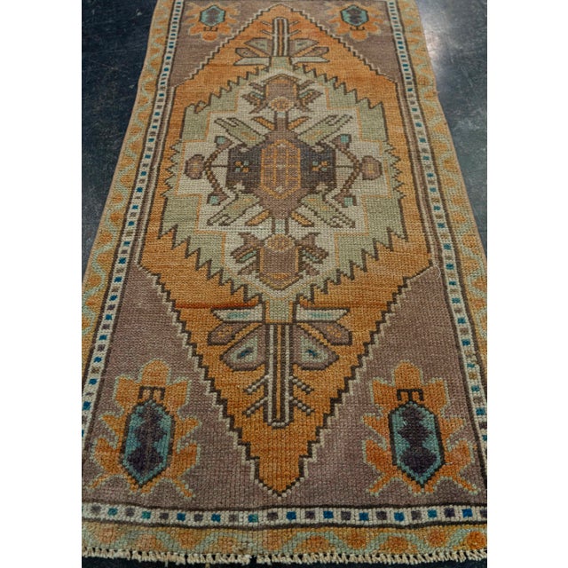 Turkish Mini Rug Oriental Hand Knotted Vintage Rug 1'8" x 3' #20734 Explore a curated collection of hallway runners, wool...