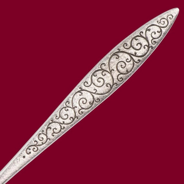 Offered is a HTF solid sterling cheese scoop in Wallace's Spanish Lace pattern. 6 1/4" long, the piece is in very good...