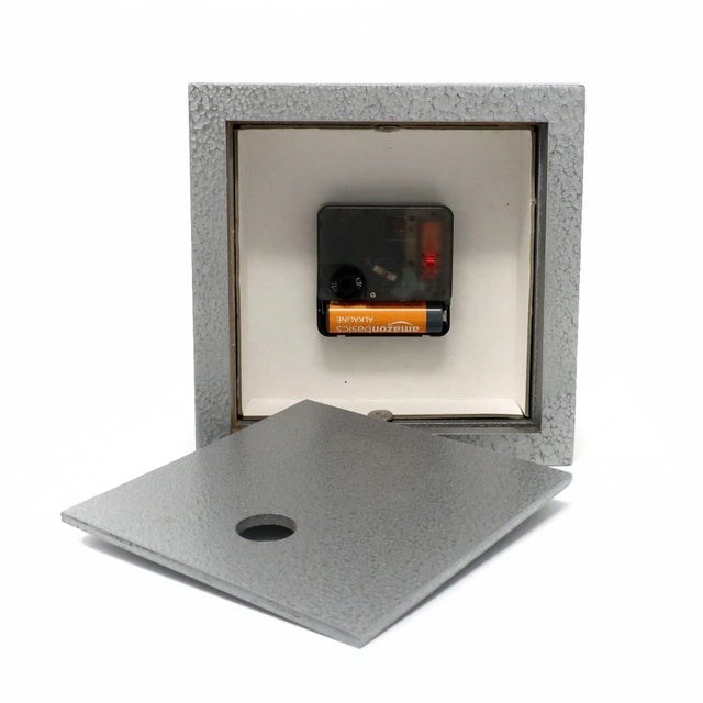 Wood 1986 Postmodern Desk Clock by Douglas Chalk for Clever Clocks For Sale - Image 7 of 10