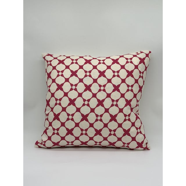 Contemporary Kravet X Jonathan Adler Santa Rosa in Raspberry Throw Single Side Pillow Cover For Sale - Image 3 of 10