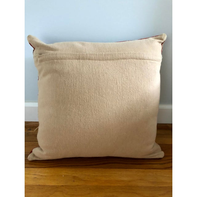 Rustic Rustic Kilim Indoor Throw Pillow 18" Square For Sale - Image 3 of 9