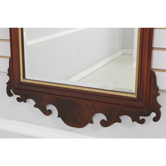 1990s Councill Craftsmen Chippendale Mahogany Mirror For Sale - Image 5 of 13